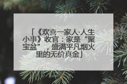 《欢喜一家人·人生小事》收官：家是“聚宝盆”，盛满平凡烟火里的无价真金