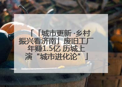 「城市更新 ·乡村振兴看济南」废旧工厂年赚1.5亿 历城上演“城市进化论”