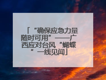 “确保应急力量随时可用”——广西应对台风“蝴蝶”一线见闻