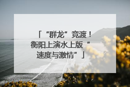 “群龙”竞渡！衡阳上演水上版“速度与激情”