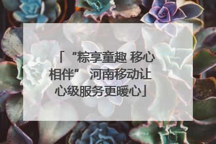 “粽享童趣 移心相伴” 河南移动让心级服务更暖心
