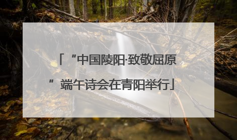 “中国陵阳·致敬屈原”端午诗会在青阳举行
