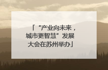 “产业向未来，城市更智慧”发展大会在苏州举办