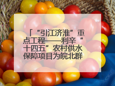 “引江济淮”重点工程——利辛“十四五”农村供水保障项目为皖北群众送来优质“引调水”