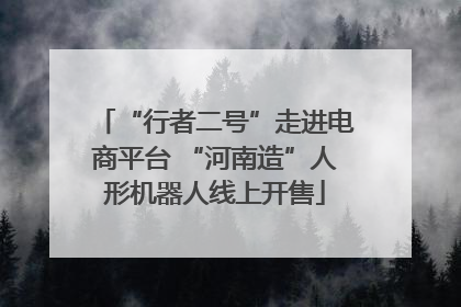 “行者二号”走进电商平台 “河南造”人形机器人线上开售