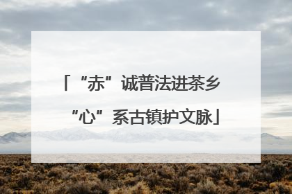 “赤”诚普法进茶乡 “心”系古镇护文脉