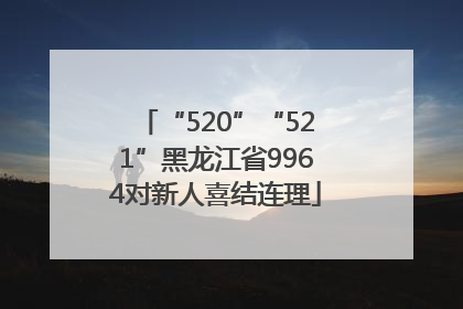 “520”“521”黑龙江省9964对新人喜结连理