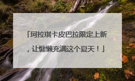 珂拉琪卡皮巴拉限定上新，让慵懒充满这个夏天！