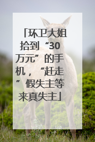 环卫大姐拾到“30万元”的手机，“赶走”假失主等来真失主