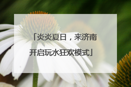 炎炎夏日，来济南开启玩水狂欢模式