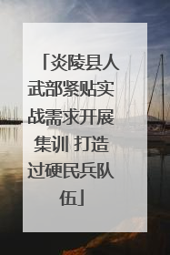 炎陵县人武部紧贴实战需求开展集训 打造过硬民兵队伍