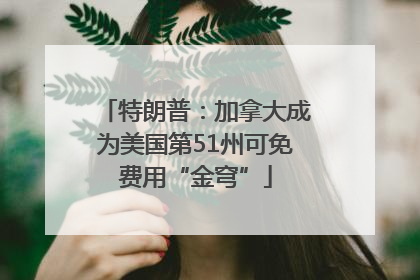 特朗普：加拿大成为美国第51州可免费用“金穹”