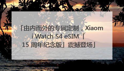 由内而外的专属定制，Xiaomi Watch S4 eSIM「15 周年纪念版」震撼登场