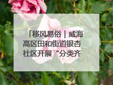 移风易俗｜威海高区田和街道银杏社区开展“分类齐参与，低碳新时尚”垃圾分类主题宣传活动