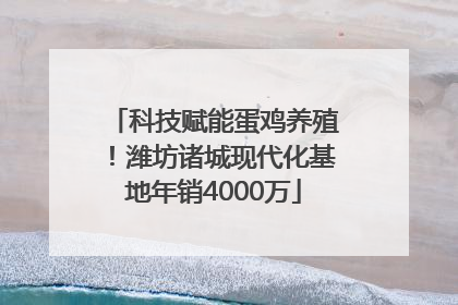 科技赋能蛋鸡养殖！潍坊诸城现代化基地年销4000万