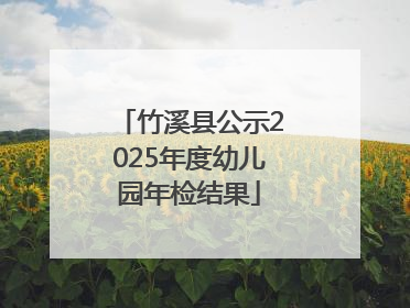 竹溪县公示2025年度幼儿园年检结果