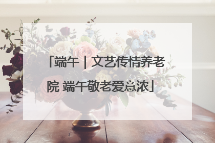 端午｜文艺传情养老院 端午敬老爱意浓