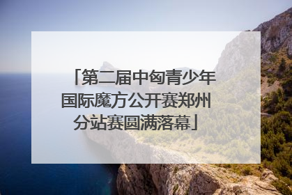 第二届中匈青少年国际魔方公开赛郑州分站赛圆满落幕