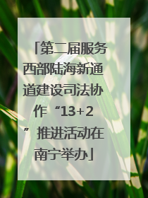 第二届服务西部陆海新通道建设司法协作“13+2”推进活动在南宁举办