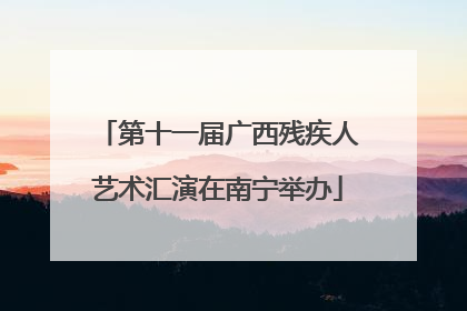 第十一届广西残疾人艺术汇演在南宁举办