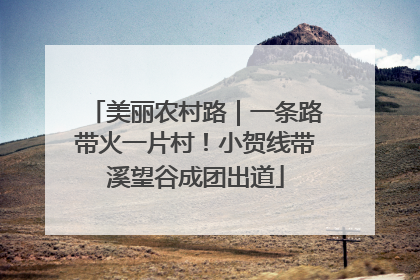 美丽农村路｜一条路带火一片村！小贺线带溪望谷成团出道
