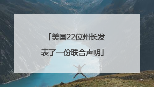 美国22位州长发表了一份联合声明