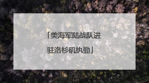 美海军陆战队进驻洛杉矶执勤