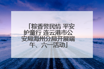 粽香警民情 平安护童行 连云港市公安局海州分局开展端午、六一活动