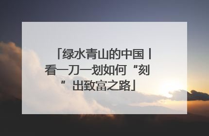绿水青山的中国丨看一刀一划如何“刻”出致富之路