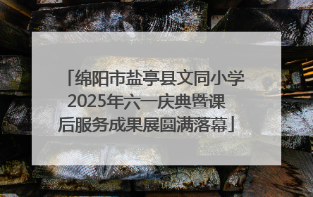 绵阳市盐亭县文同小学2025年六一庆典暨课后服务成果展圆满落幕