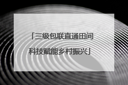 三级包联直通田间 科技赋能乡村振兴