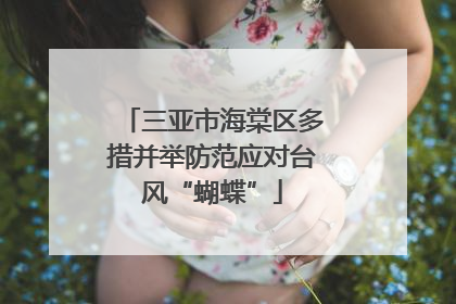 三亚市海棠区多措并举防范应对台风“蝴蝶”