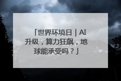 世界环境日｜AI升级，算力狂飙，地球能承受吗？