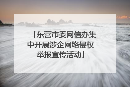 东营市委网信办集中开展涉企网络侵权举报宣传活动