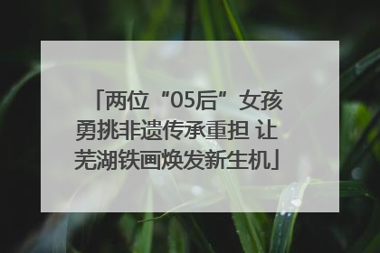 两位“05后”女孩勇挑非遗传承重担 让芜湖铁画焕发新生机
