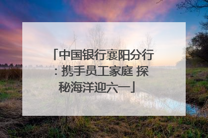 中国银行襄阳分行：携手员工家庭 探秘海洋迎六一