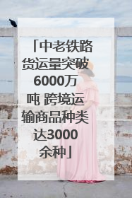 中老铁路货运量突破6000万吨 跨境运输商品种类达3000余种