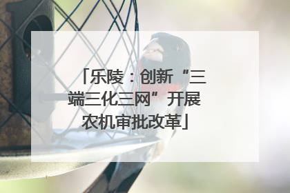 乐陵：创新“三端三化三网”开展农机审批改革