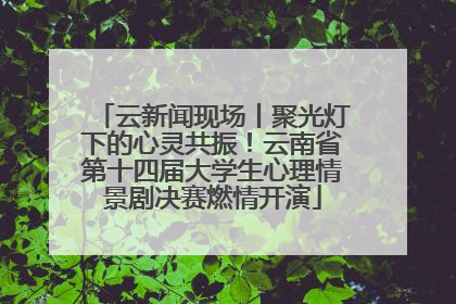 云新闻现场丨聚光灯下的心灵共振！云南省第十四届大学生心理情景剧决赛燃情开演