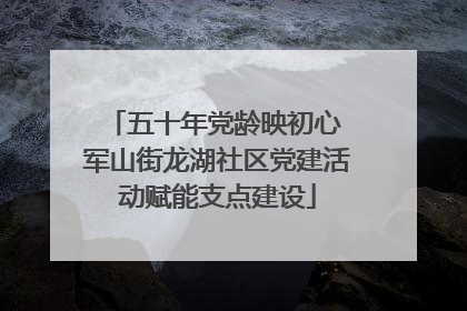 五十年党龄映初心 军山街龙湖社区党建活动赋能支点建设