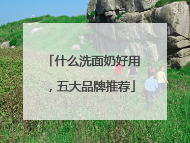 什么洗面奶好用，五大品牌推荐