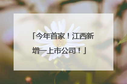 今年首家！江西新增一上市公司！