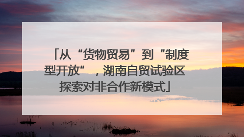 从“货物贸易”到“制度型开放”，湖南自贸试验区探索对非合作新模式