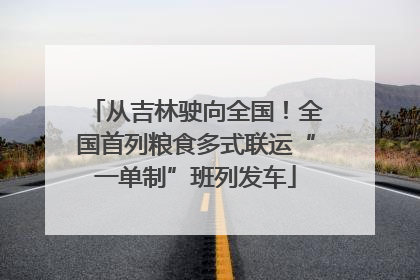 从吉林驶向全国！全国首列粮食多式联运“一单制”班列发车