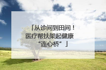 从诊间到田间！医疗帮扶架起健康“连心桥”