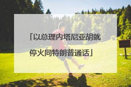 以总理内塔尼亚胡就停火同特朗普通话