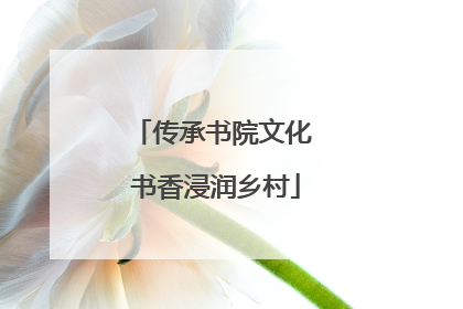 传承书院文化 书香浸润乡村