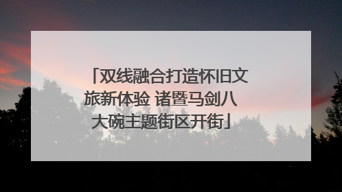 双线融合打造怀旧文旅新体验 诸暨马剑八大碗主题街区开街