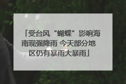 受台风“蝴蝶”影响海南现强降雨 今天部分地区仍有暴雨大暴雨
