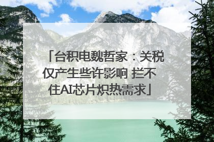 台积电魏哲家：关税仅产生些许影响 拦不住AI芯片炽热需求